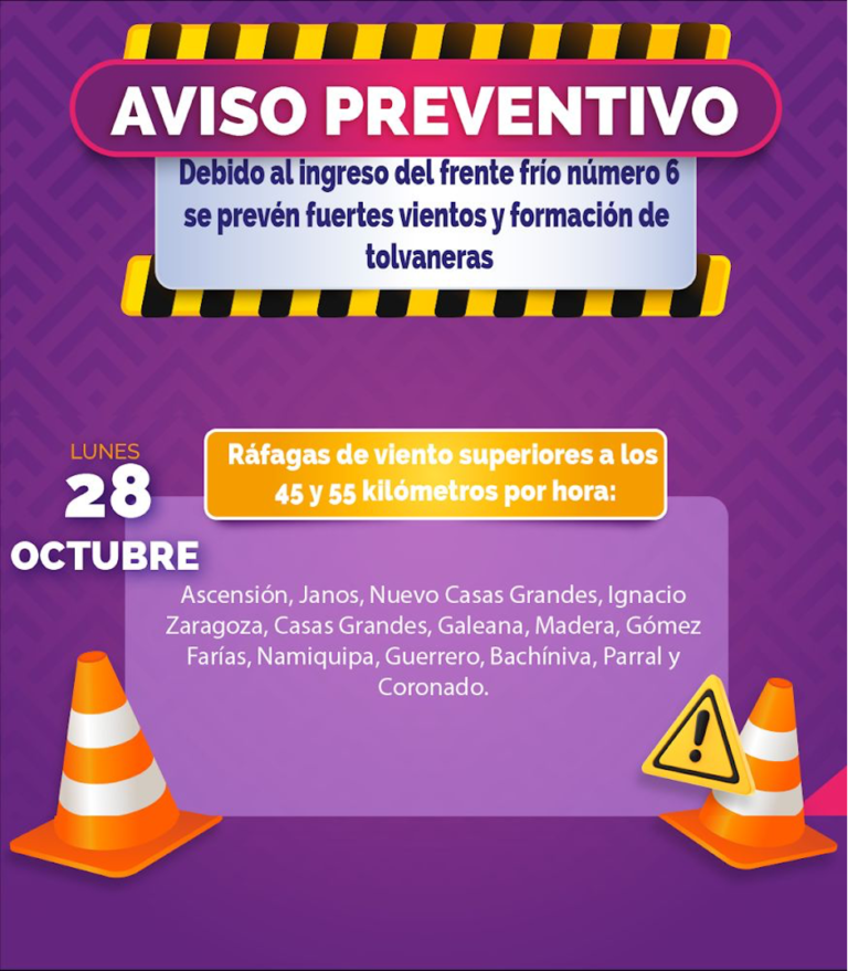 2. 28-oct-24 Pronostica CEPC vientos de hasta 65 km:h para este inicio de semana (1)