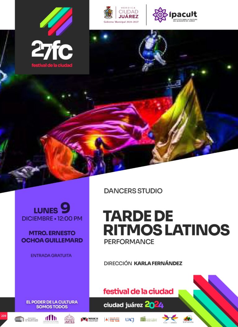 7. 08-dic-24 IPACULT Invita A “Tarde De Ritmos Latinos”, Parte Del Festival De La Ciudad