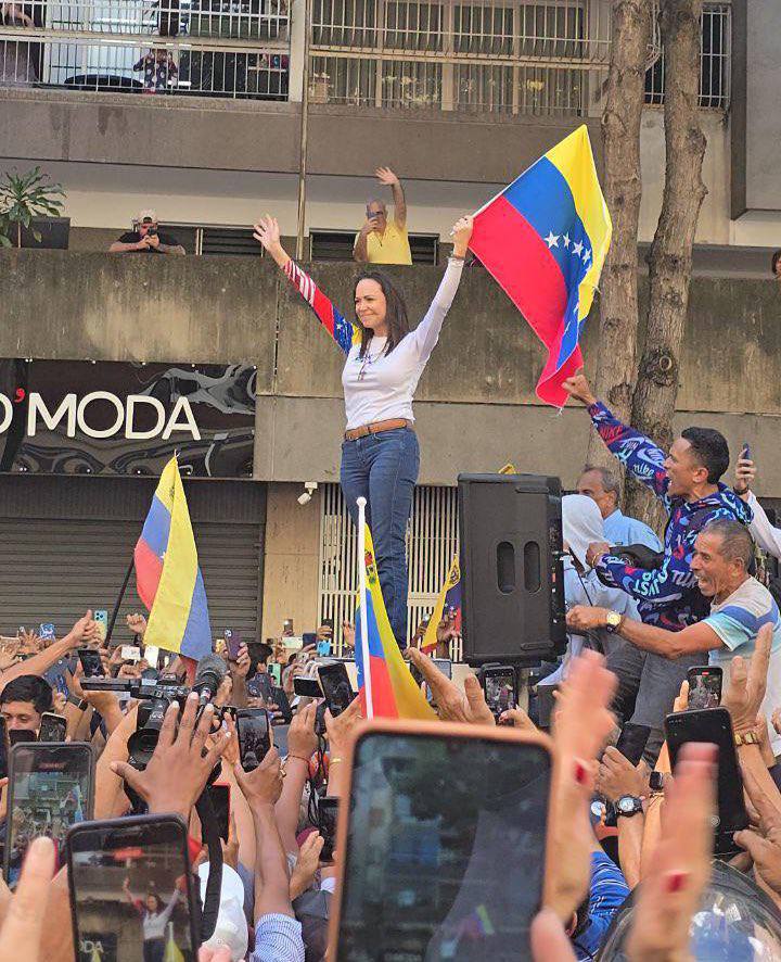 5. 10-ene-25 María Corina Machado reaparece y lidera protesta contra el régimen de Maduro en Caracas (1)