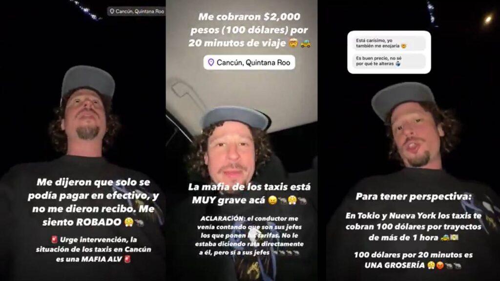 7. 07-ene-25 Luisito Comunica denuncia cobro excesivo de taxi en Cancún- $2,000 por 20 minutos de viaje