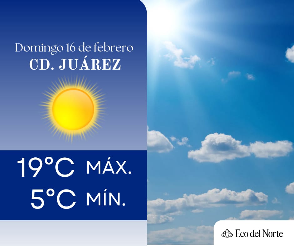 1. 16-feb-25 Pronóstico del clima para Ciudad Juárez y Chihuahua este domingo (1)