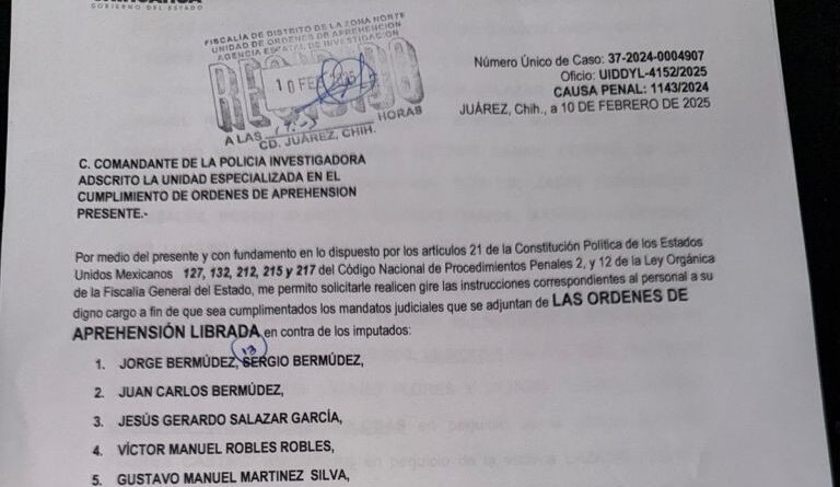 4. 18-feb-25 “Justicia a la carta” - Fiscalía solicita y juez ordena captura de los Bermúdez en pleito por terrenos