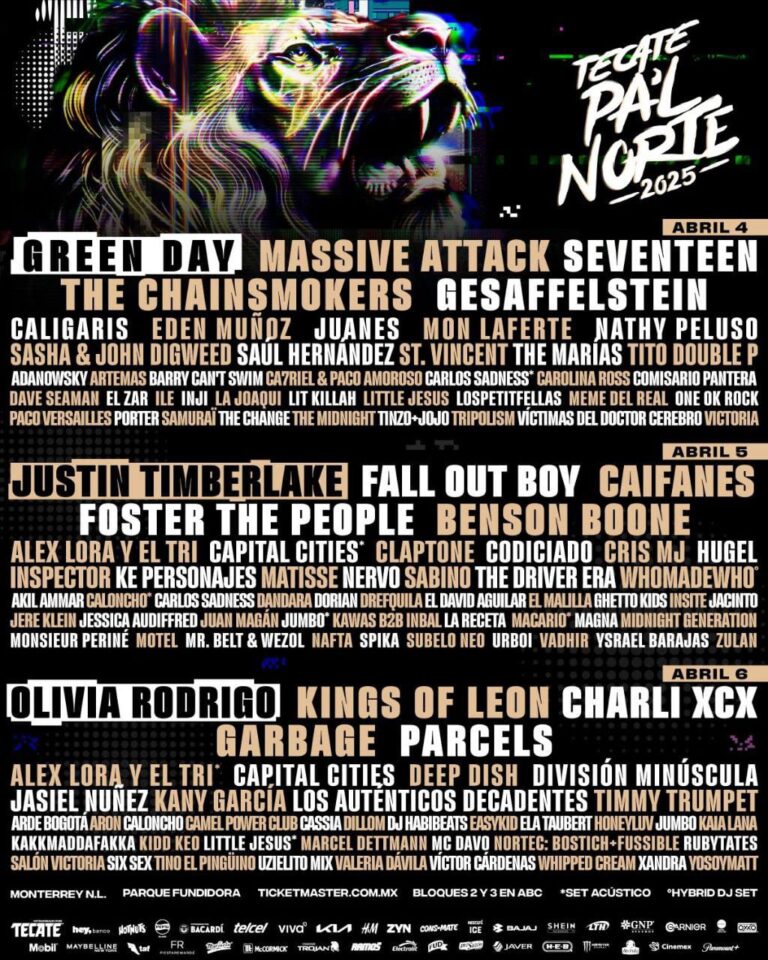 7. 27-mar-25 Anuncian el cartel oficial del festival Tecate Pa'l Norte 2025