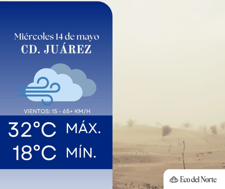 1. 14-may-25 Altas temperaturas y fuertes vientos en Ciudad Juárez y elevadas temperaturas en Chihuahua este miércoles (1)