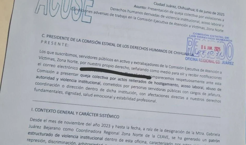 4. 07-jun-25 Acusan a titular de la CEAVE por hostigamiento y abuso de autoridad