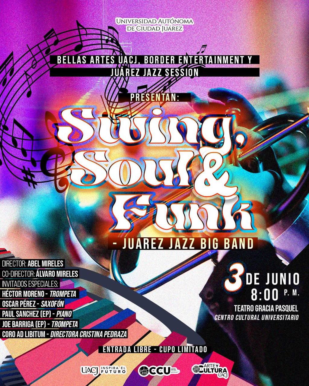5. 02-jun-25 Swing, soul y funk para cerrar el semestre- Juárez Jazz Big Band se presenta en la UACJ