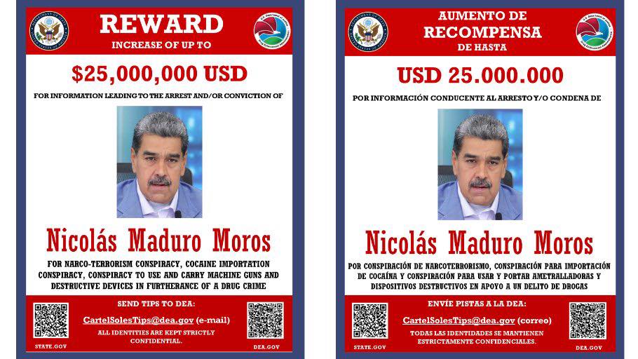 5. 29-jul-25 EE.UU. declara terrorista a Nicolás Maduro por liderar cártel narco-militar