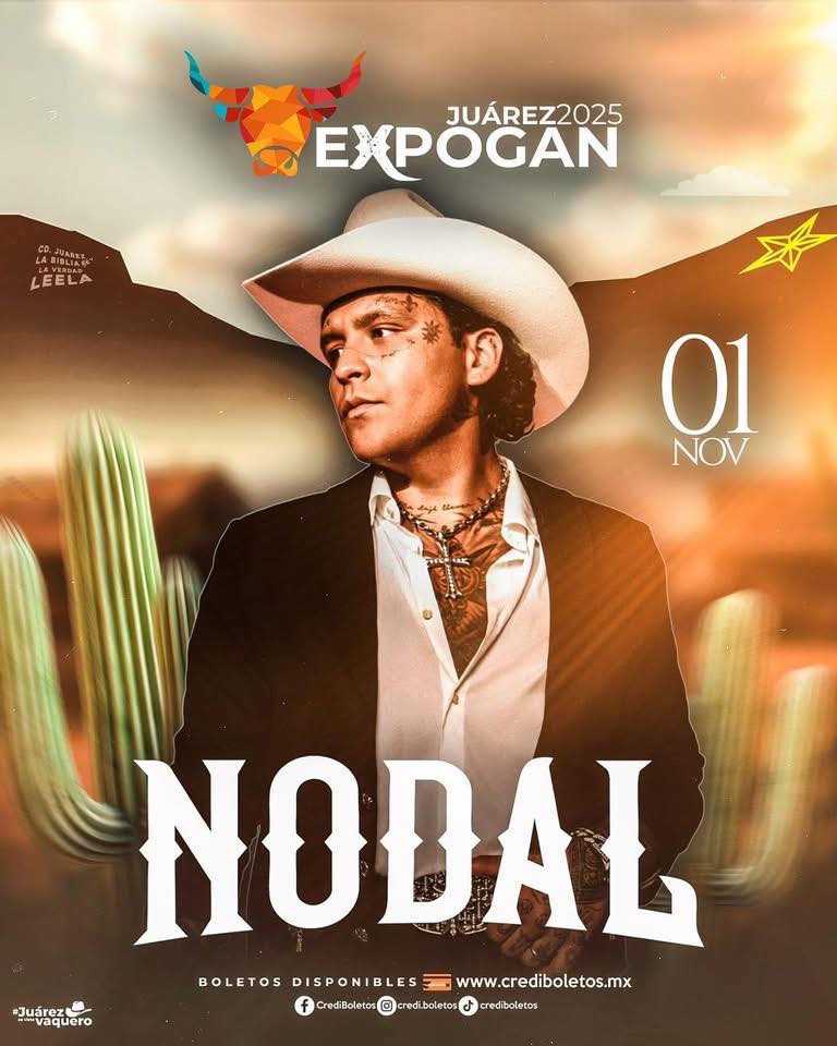 5. 09-ago-25 Christian Nodal y estrellas internacionales encenderán la Expogan Juárez 2025 (1)